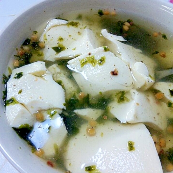めっちゃ簡単 絹ごし豆腐の梅味スープ レシピ 作り方 By Restia 神河由実 楽天レシピ